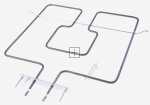 Compatible Top Element Oven - Top Heating Element 1400w Alternative For Bauknecht 480121104184 C00318740