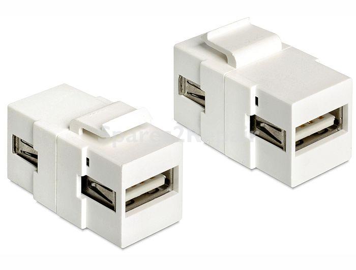 Delock Keystone Module - Keystone Module Usb 2.0 A Female > Usb 2.0 A Female
