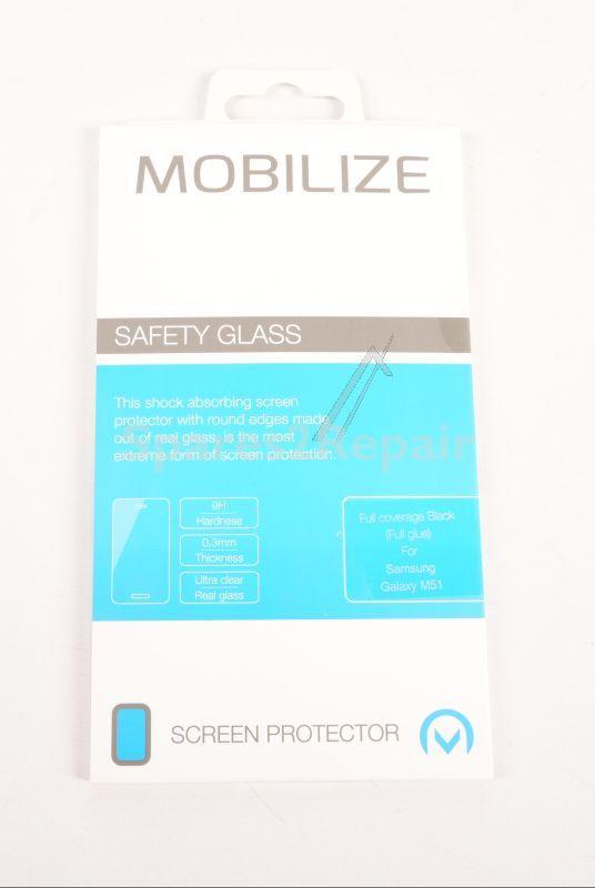 Mobilize Display Protective Film - 54512 Mobilize Glass Screen Protector Black Frame Samsung Galaxy M51