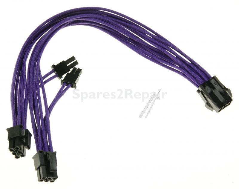Delock Internal Power Supply Cable - Power Cable Pci Express 6 Pin Female > 2 X 8 Pin Male Textil