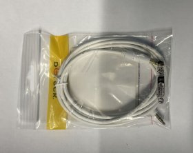 Delock Jack Connector - 83757 Stereo Jack Cable 3 5mm 3 Pin Male > Male Angled 2m White