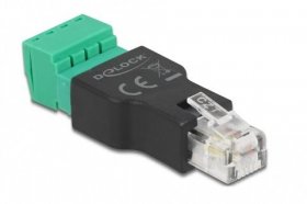 Delock Phono Audio adapter - 66527 Adapter Rj11-rj14 Plug To Terminal Block 4-pole 2-piece