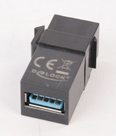 Delock Cable/plugs/adapter - Keystone Modul Usb 3.0 A Buchse Zu Usb 3.0 A Buchse Schwarz (1:1)