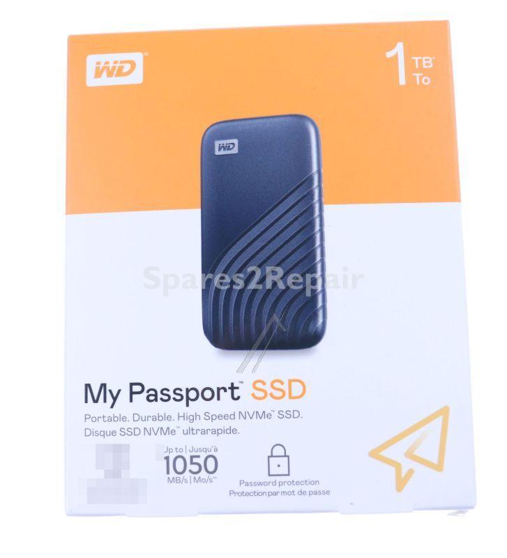 Western Digital External Ssd Hard Drive - Wd My Passport Ssd 1tb Midnight Blue Cross Compatible Usb 3.2 Gen-2 And Usb-c 1050mb-s Read 1000mb-s Write Pc & Mac Comp