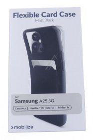 Mobilize Leather Bag Gsm - 29299 Mobilize Rubber Gelly Card Case Samsung Galaxy A25 5g Matte Black