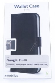 Mobilize Leather Bag Gsm - 29126 Mobilize Classic Gelly Wallet Book Case Google Pixel 8 Black