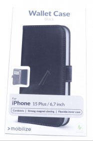 Mobilize Leather Bag Gsm - 28840 Mobilize Classic Gelly Wallet Book Case Apple Iphone 15 Plus Black