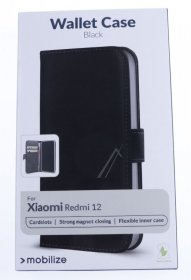 Mobilize Leather Bag Gsm - 29090 Mobilize Classic Gelly Wallet Book Case Xiaomi Redmi 12 Black