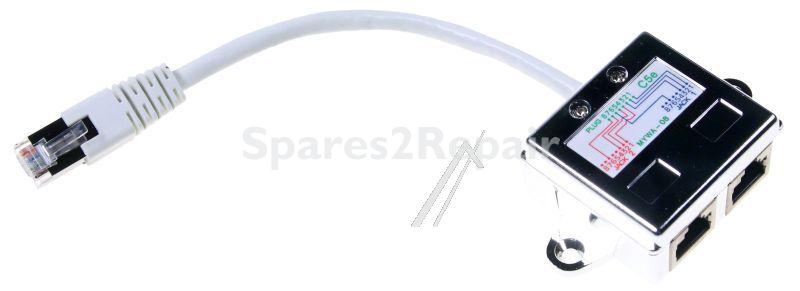 Delock Cable/plugs/adapter - Rj45 Port Doubler 1 X Rj45 Male > 2 X Rj45 Female (2 X Ether