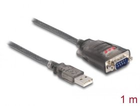 Delock Cable/plugs/adapter - Adapter Usb 2.0 Typ-a Zu 1 X Seriell Rs-232 D-sub 9 Pin Stecker Mit Muttern Mit 3 X Led 1 M