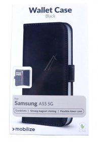 Mobilize Leather Bag Gsm - 29325 Mobilize Classic Gelly Wallet Book Case Samsung Galaxy A55 5g Black