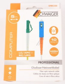 Schwaiger Optical Plug/optical Plug - Glasf Os2 10gbit-s Lc-apc- Sc-upc 5m Weiß - GFNK2500