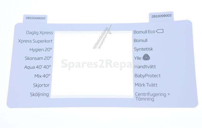 Switch Screen - 2853099002 C00961738 Inlay [Arcelik]