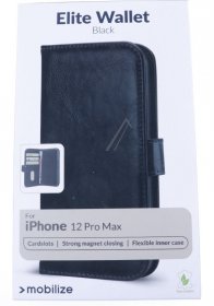 Mobilize Leather Bag Gsm - 26404 Mobilize Elite Gelly Wallet Book Case Apple Iphone 12 Pro Max Black