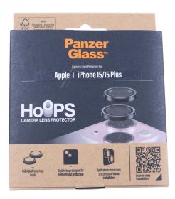 Panzerglass Display Protective Film - 1138 Panzerglass Hoops Camera Lens Protector Iphone 15 | 15 Plus | Black