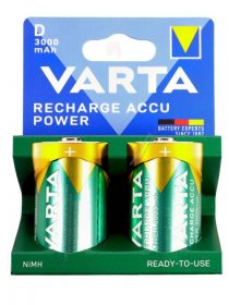 Varta D size - Rechargeable Battery - Hr20 56720101412 Varta Recharge Akku Power D-mono 3000mah Blister 2