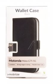 Mobilize Leather Bag Gsm - 80725 Mobilize Classic Gelly Wallet Book Case Motorola Moto G75 5g Black