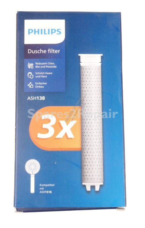 Philips Water Filter - Ash138-10 Filter For Filtration Shower Head 3er Pack