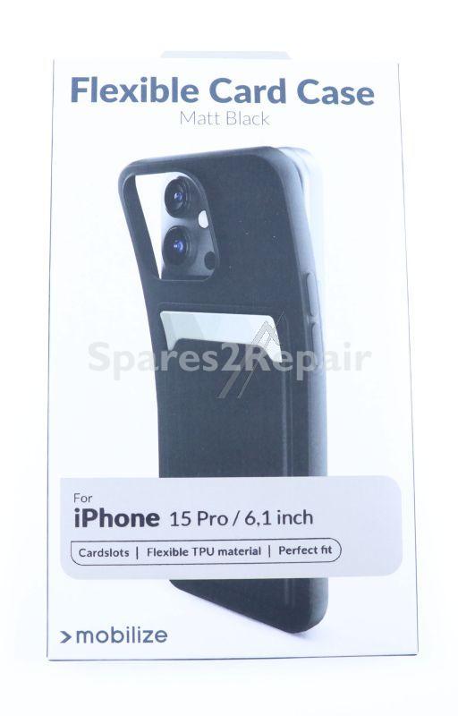 Mobilize Leather Bag Gsm - 28901 Mobilize Rubber Gelly Card Case Apple Iphone 15 Pro Matt Black