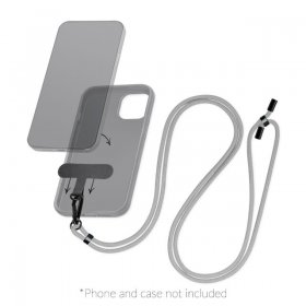 Mobilize Shoulder Strap - 28709 Universal Landyard Mobile Phone Chain Grey