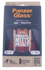 Panzerglass Display Protective Film - P2810 Panzerglass Privacy Screen Protector Iphone 15 Pro | Ultra-wide Fit W Easyaligner