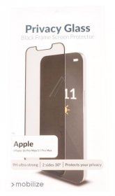 Mobilize Display Protective Film - 58585 Mobilize Privacy Glass Display Protection Glass - Black Frame - For Apple Iphone 16 Pro Max-17 Pro Max