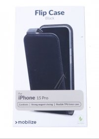 Mobilize Leather Bag Gsm - 28837 Mobilize Classic Gelly Flip Case Apple Iphone 15 Pro Black