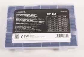 Logilink Heat Shrink Tubing - Kab0122 Heat Shrink Tubing Box 300-piece Black 45mm 3:1