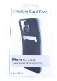 Mobilize Leather Bag Gsm - 28899 Mobilize Rubber Gelly Card Case Apple Iphone 15 Matt Black