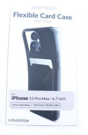 Mobilize Leather Bag Gsm - 28902 Mobilize Rubber Gelly Card Case Apple Iphone 15 Pro Max Matte Black