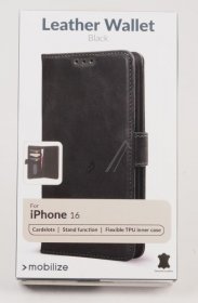 Mobilize Leather Bag Gsm - 29712 Mobilize Leather Case Apple Iphone 16 Black
