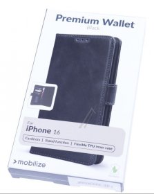 Mobilize Leather Bag Gsm - 29728 Mobilize Premium Gelly Wallet Book Case Apple Iphone 16 Black