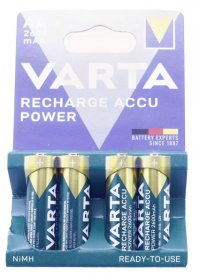 Varta Aa size - Rechargeable Battery - Hr06 5716101404 1 2v-2600mah Nimh Ready To Use Aa Varta Pack Of 4