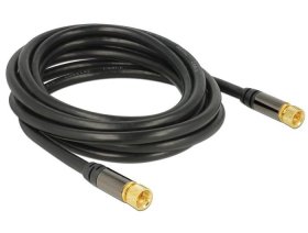 Delock Aerial Connecting Cable - Antenna Cable F Plug > F Plug Rg-6-u 3 M Black