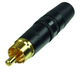 Rean Rca Plug - Gold Plated - Phono Plug Black Neutrik