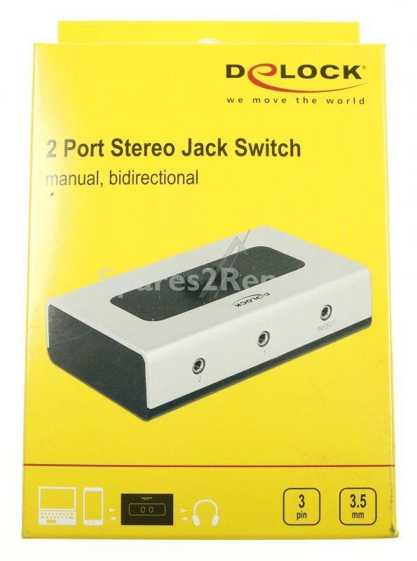 Delock Audio-switchbox - Umschalter Klinke 3,5 Mm 2 Port Manuell Bidirektional