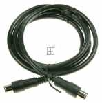 Com Black Sat Connecting Cable - F-quick-connecting Cable, 1.5m Class A, Straight, Black