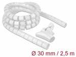 Delock Cable Cover - Cable Spiral Wrap 2,5 M X 30 Mm White