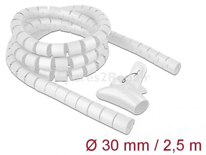 Delock Cable Cover - Cable Spiral Wrap 2,5 M X 30 Mm White
