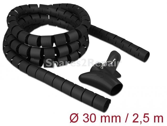 Delock Cable Cover - Cable Spiral Wrap 2,5 M X 30 Mm Black