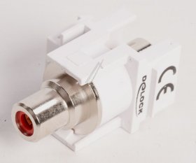 Delock Keystone Module - Keystone Module Adaptable For Rca Female > Adaptable For Rca Female Red