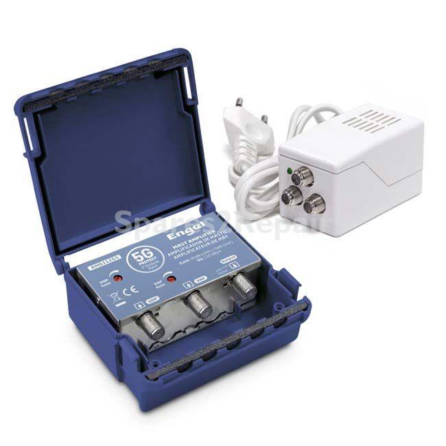 Power Supply+amplifier Kit - Kit Ampli+ Alim-40 Db RÉglable-canaux 21-48 Lte700- 2 EntrÉes (bi-bill-uhf)