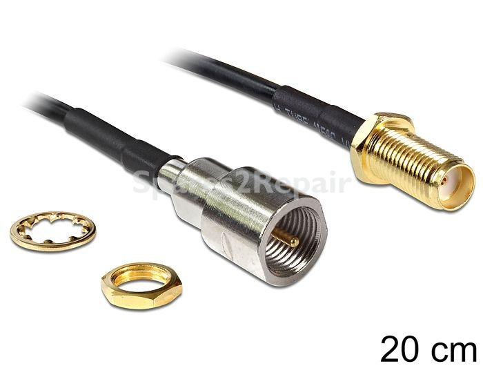 Delock Sma-cable - Antenna Cable Sma Jack Bulkhead > Fme Plug 200 Mm