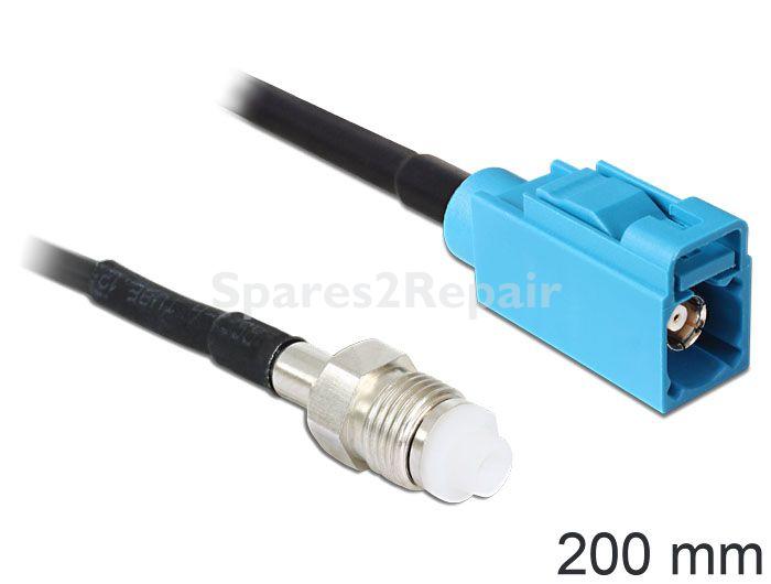 Delock Fme Connectors - Antenna Cable Fme Jack > Fakra Z Jack Rg-174 200 Mm
