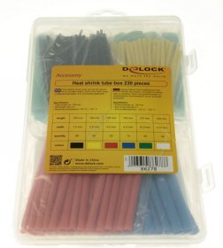 Delock Heat Shrink Tubing - Heat Shrink Tube Box 230 Pieces Assorted Colours