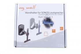 Mywall Ls Wall Mount - Hs 13 A 2 Wall Mounts For Sonos Play:1 Play:3 Speakers Black
