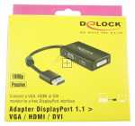 Delock Dvi Cable - 62656 Adapter Displayport 1 1 Male > Vga-hdmi-dvi Female Passi