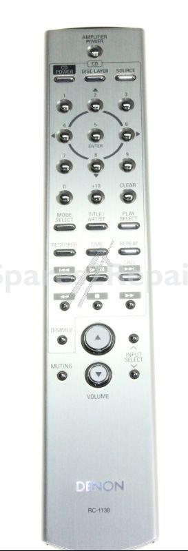 Sound United Ir remote Control - Rc-1138 307010059007d Rc-1138 Pma2010ae Dcd2010ae