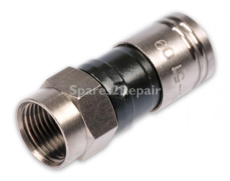 Fuba Compression F-plug - Ovz 071 Hq F Type Compression Plug, 7,0mm, Ex6-51-83 Black