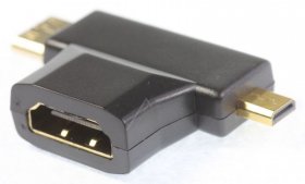 Delock Hdmi jack-hdmi plug - 65446 Adapter Hdmi-a Socket> Hdmi-c + Hdmi-d Plug